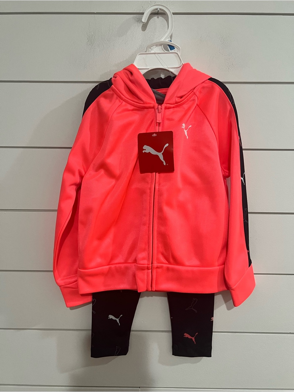 Puma Ignite Pink 2-Piece Track Zip Hoodie & Legging Set